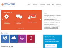 Tablet Screenshot of codemastersintl.com